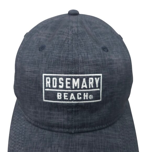 Rosemary Beach Embroidered Logo Strapback Cap Trucker Baseball Hat Washed Blue - Picture 7 of 14